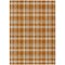 Edge Collections - 5' x 8' - Orange - Plaid Indoor Outdoor Area Rug for Kid-Friendly Spaces - 1 Piece